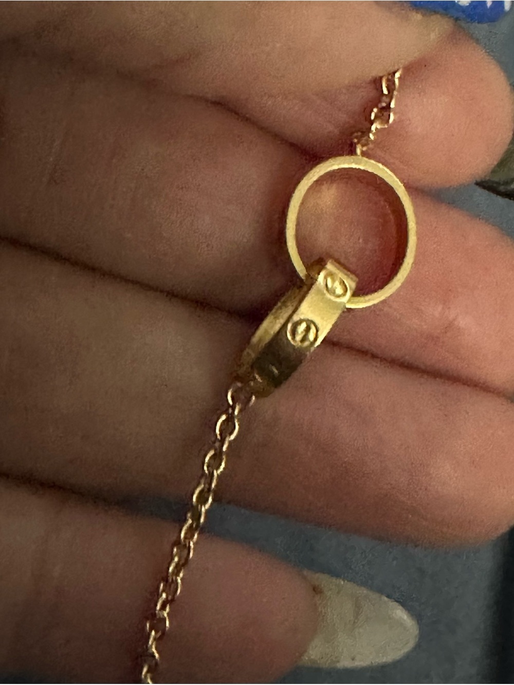 Authentic Cartier Love Bracelet On Chain - Picture 3 of 9